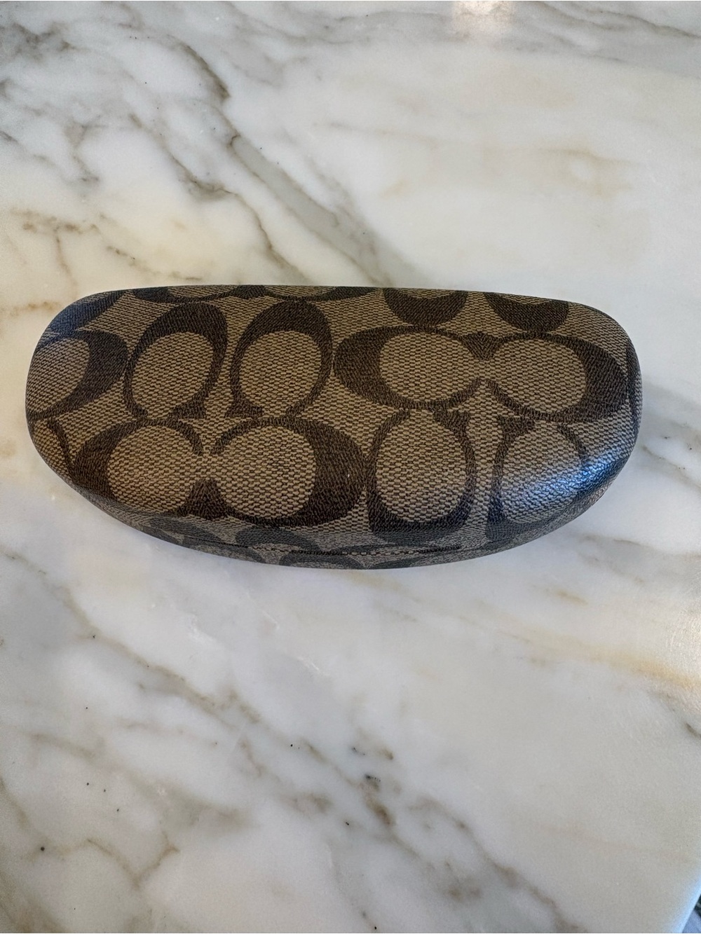 Coach Brown Signature Pattern Eyewear Case